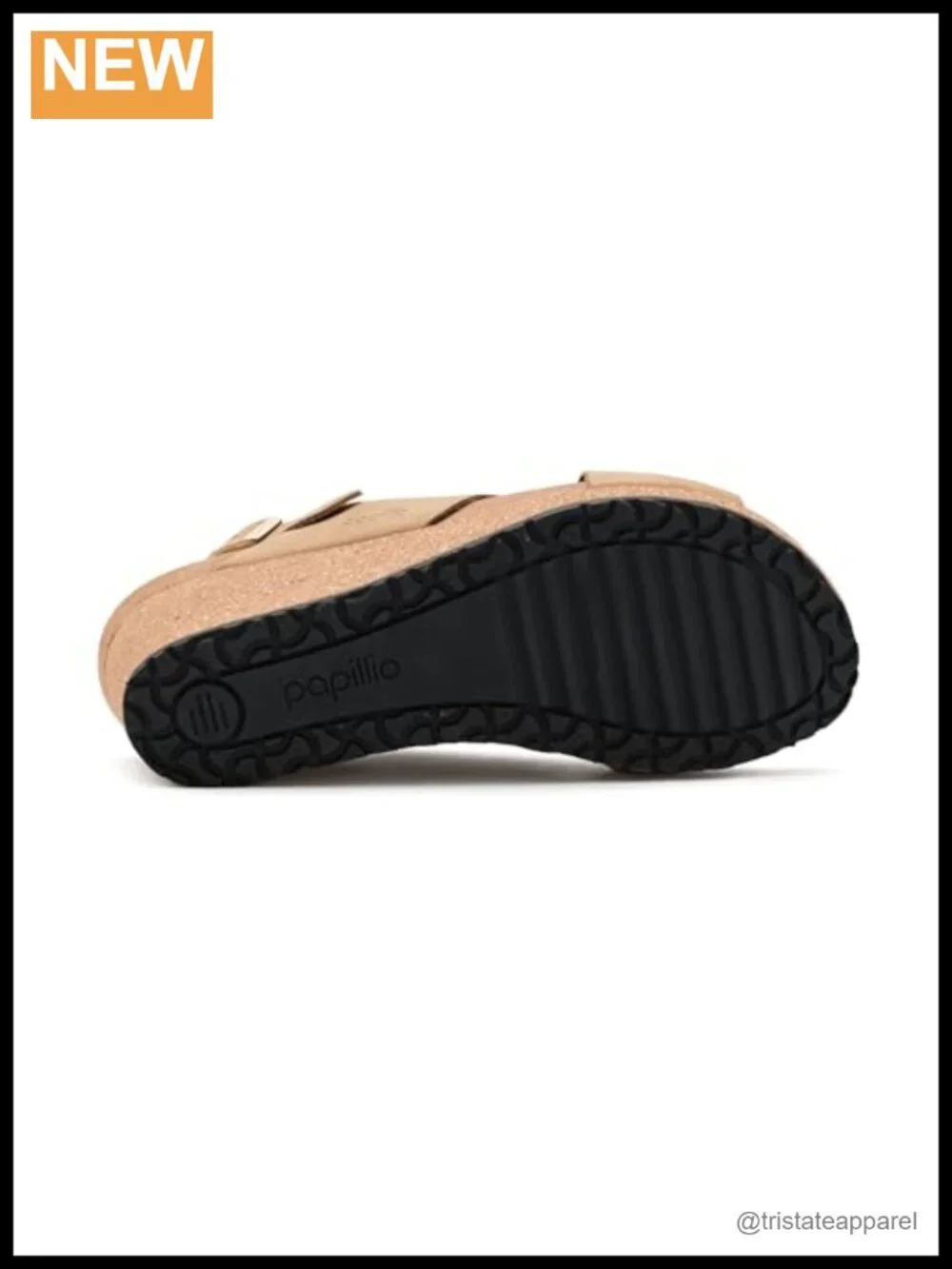 Nubuck Leather Wedge Sandal – Cork Footbed, Adjustable Buckle, Slingback